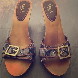Wooden Coach clog sandal